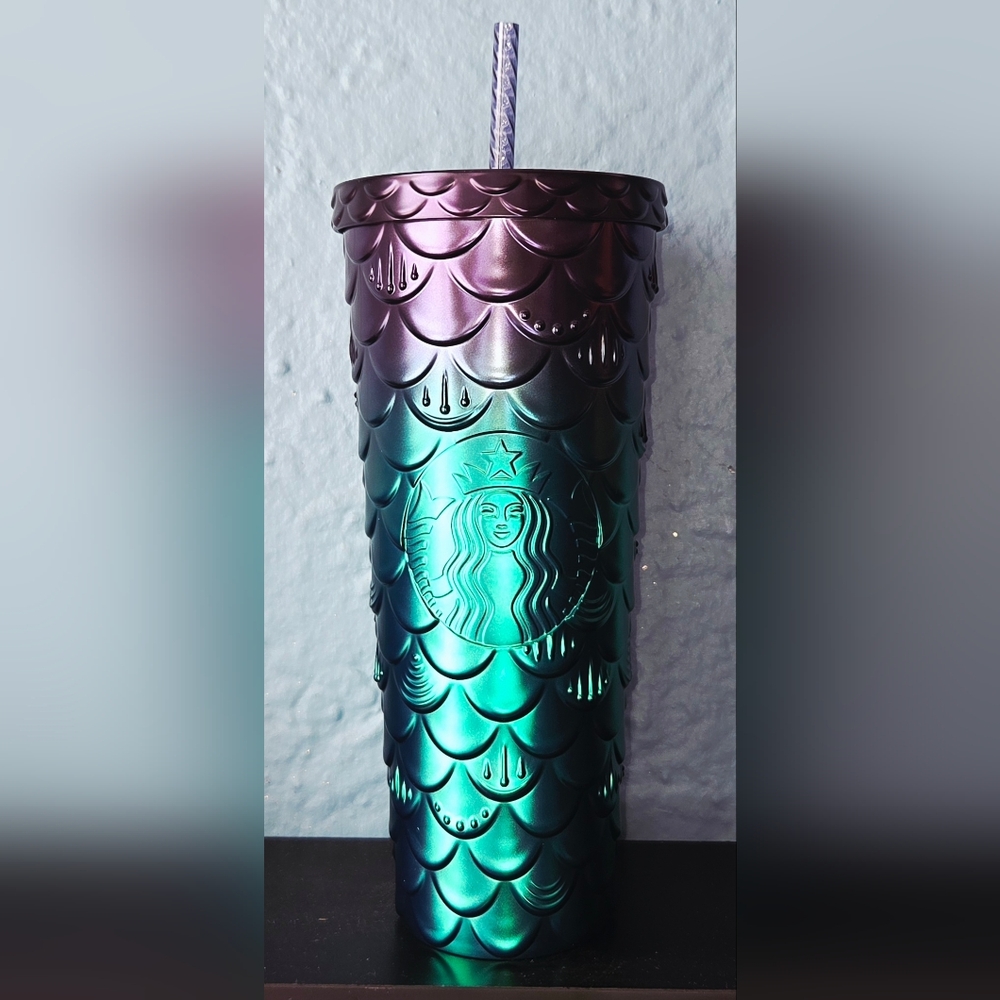 Starbucks 24oz Multicolor Mermaid Scale Tumbler